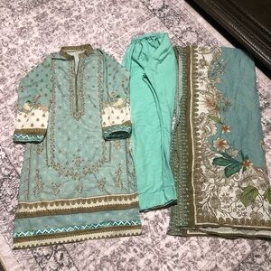 Pakistani Indian shalwar kameez Indian Punjabi desi wear embroidered casual